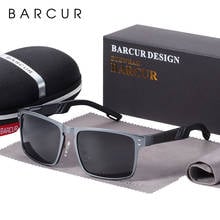 BARCUR Aluminium Magnesium Sunglasses Square Men Sunglasses Polarized Male Sun glasses Women  Sport Eyewear Oculos de sol 2024 - buy cheap