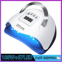 180W SUN X7 MAX Manicure Lamp UV LED Lamp Nail Dryer 57 LEDs for Curing UV Gel Varnish Nail Timer Auto Sensor Manicure Tools 2024 - buy cheap