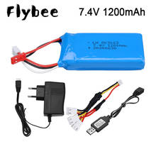 7.4V 1200mAh 30C Lipo Battery For WLtoys V666 V912 V915 V262 RC Drone For Yi zhang X6 H16 MJX X101 X102 RC Quadrocopter Parts 2024 - buy cheap