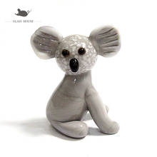 Figura de oso Koala de cristal de Murano hecha a mano, adornos de animales en miniatura, regalos de Navidad para niños, accesorios de decoración de habitación del hogar 2024 - compra barato
