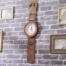Reloj de pared grande y sencillo, de madera, de cuarzo, silencioso, antiguo, nórdico, Retro, Digital, Vintage, para decoración del hogar y cocina, Saat 2020 2024 - compra barato
