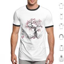 Sakura Tree Template T Shirt Men Women Teenage 6Xl Tree Kodama Japan Printer Sumi E Spirits Wood 2024 - buy cheap