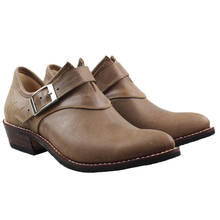 Botas de couro bovino genuíno masculinas, sapatos de segurança para homens tamanho grande 38-45 com fivela 2024 - compre barato