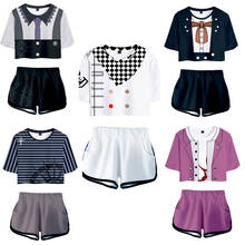 Danganronpa V3 Killing Harmony Kokichi Oma Cosplay Costume Crop Top Shorts Two Piece Sets Running Shorts Shirt Girl Set 2024 - compra barato
