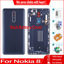 Оригинал для Nokia 8 N8 TA-1004 TA-1012 TA-1052 Задняя крышка батареи задняя дверь корпус с боковыми клавишами + запасные части объектива 2024 - купить недорого
