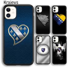 Bosna i Hercegovina Heart Phone Case Cover For iPhone 5s 6s 7 8 plus X XS XR 11 12 13 pro max Samsung Galaxy S8 S9 S10 Plus 2024 - buy cheap