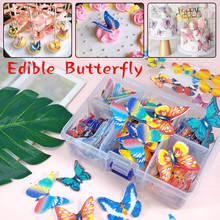 Edible Butterfly Cake Decoration Mixed 3D Butterfly Glutinous Wafer Rice Paper Baking Tools Free Shipping 2024 - buy cheap