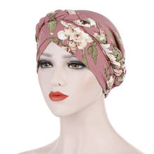 Women Muslim Turban Caps India Hat  Floral Print Braid Hijab Scarf Ruffle Cancer Chemo Beanie Headscarf Head Wrap Turban Hat 2024 - buy cheap