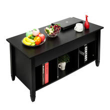 Lift Up Coffee Table Mechanism tea table side end table Furniture Hidden Compartment And Lift Tabletop Black 2024 - buy cheap