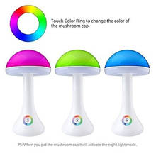 Прикосновением 3 шага Brightless настольная лампа грибной ночной Светильник Красочный Светодиодный настольный светильник USB Перезаряжаемые 2024 - купить недорого