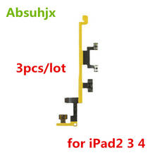 Absuhjx 3pcs Power On Off Volume Flex Cable for iPad 2 3 4 Mute Switch Control Key Ribbon for iPad 4 Parts 2024 - buy cheap