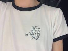 Camiseta con estampado de You x Heart You Are In My Heart para mujer, ropa 100% de algodón con estampado divertido de tumblr, estética grunge, unisex 2024 - compra barato