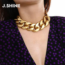 Массивное ожерелье-чокер JShine в стиле панк, массивное ожерелье золотого цвета в стиле рок, толстая Поворотная цепочка, большое ожерелье для женщин и мужчин, ювелирные изделия, аксессуары 2024 - купить недорого