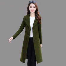 ZG1316-abrigo de lana para mujer, abrigo largo popular para Primavera, otoño e invierno, 2020, venta al por mayor 2024 - compra barato