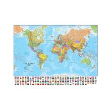 The World Political Map National Map of Tht World Poster and Print Canvas Paintings Wall Art Pictures for Office Room Home Decor 2024 - buy cheap