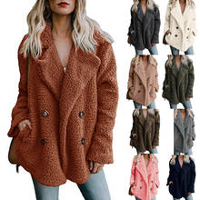 Stylish Bar Winter Faux Fur Coat Women Autumn Oversized Outerwear Female Overcoat Thick Warm Ladies Teddy Bear Coat Winter Coats 2024 - buy cheap