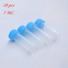 10PCS x 5ml Chemistry Plastic Test Tubes Vials Seal Caps Pack Container for Office School Chemistry Supplies 2024 - buy cheap