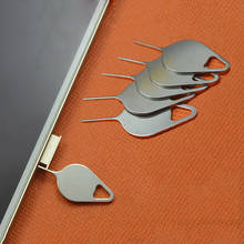Agulha remoção de bandeja de cartão sim, 5 peças ferramenta pino de remoção chave agulha de aço inoxidável para iphone ipad samsung para huawei xiaomi 2024 - compre barato