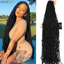 Trenzas de pelo de ganchillo para mujeres negras, pelo trenzado sintético prerizado de diosa de raíces africanas, 36 pulgadas, nuevo 2024 - compra barato