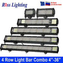 Quad Row 4 - 36" Offroad LED Work Light Bar 20/23inch LED Bar Combo for Truck Car 4WD 4x4 Tractor ATV LED Light Bar 12V 24V 2024 - buy cheap