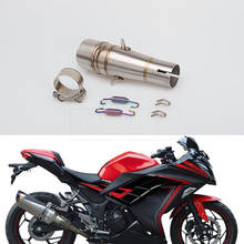 Silenciador de Escape para motocicleta, tubo de conexión para Kawasaki Ninja 300 Z250 2013 2014 - 2016 Ninja 250R 2013 - 2016 Z 300 2024 - compra barato