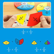 Brinquedo de jogo pré-escolar para crianças, duas partes circulares de matemática colorida 2024 - compre barato