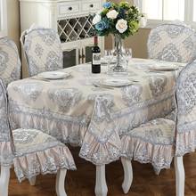 Luxury European Rectangle\Round Table Cloth with Tassel Embrodered Jacquard Table Cover Coffee House Home Decoration Tablecloth 2024 - buy cheap