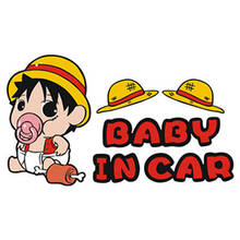Baby On Board warning vinyl decals funny Pirates anime poster In Car styling stickers auto decorative accessories film 9 styles 2024 - buy cheap