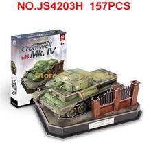 Quebra-cabeça 3d militar do tanque cromwell, 157 peças, faça você mesmo, modelo de brinquedo 2024 - compre barato