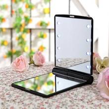 Table Mirror Mirror Lamp Makeup Mirrors Magnifying Luminous Folding Portable 8 LED Gifts Home Decor Beauty Bathroom 2024 - buy cheap