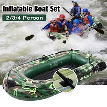 10ft 2/3/4 Person Inflatable Boat Set With Paddles Air Pump PVC Kayak Canoe Boat Set For Drifting 2024 - buy cheap