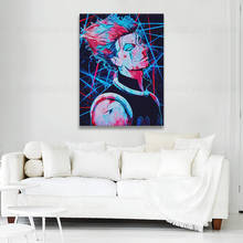 Pintura sobre lienzo para decoración de sala de estar, HxH Anime, HunterxHunter, Hisoka Morow 2024 - compra barato