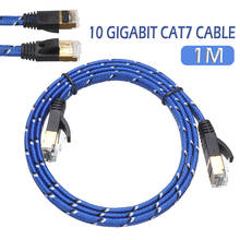 New Arrival Ethernet Cable RJ45 Cat7 Lan Cable Durable Shielded Gold-plated Plug Connector Network Flat Cord for Router Switch 2024 - buy cheap