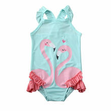 Conjunto de Bikini para bebé y niña, traje de baño de una pieza con estampado de lunares y lazo, bañador con volantes y tirantes, 2020 2024 - compra barato