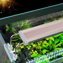 Светодиодный светильник для аквариума, супертонсветильник лампа для роста растений в аквариуме, с выдвижными кронштейнами, светильник с зажимом для аквариума 2024 - купить недорого