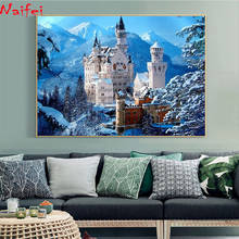 NEW Arrival 5D Full Square/Round Diamond Painting Cross Stitch Snow Mountain & Castle Diamond Embroidery Diamond Mosaic 2024 - buy cheap