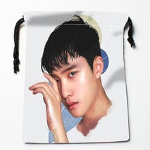 Custom EXO D.O KPOP Drawstring Bags Wedding Party Christmas Gift Pouches Packing 18x22cm Satin Fabric Storage Bag 12.2 2024 - buy cheap