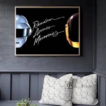 Daft-carteles de música con máscara de casco Punk, impresiones en lienzo, pintura sin marco, imágenes artísticas de pared para decoración de sala de estar, decoración del hogar 2024 - compra barato