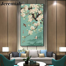 Modern Flower and Bird Canvas Painting Chinese Style Poster Printing Wall Art Abstract Home Room Decoration Accessories 2024 - buy cheap