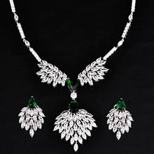 Zlxgirl jewelry luxury Brand AAA cubic zircon Wedding necklace pendant jewelry sets women's New year couple gifts 2024 - buy cheap