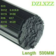 Tira de Spuare de fibra de carbono, 3x3, 3x9,8, 3x12, 3x15, 3x25, 3x30, 4x6, 4x7, 4x15, 4x20, 6x30mm, a control remoto para modelo de Airpalne, longitud de 500mm, 2 unidades 2024 - compra barato