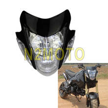 Faro delantero Universal para motocicleta todoterreno, carenado negro para Honda, Suzuki, Yamaha, Kawasaki 2024 - compra barato