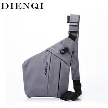 DIENQI Men's Bag Travel Fino Bag Burglarproof Belt Pack Thin Chest Rig Holster Anti Theft Security Strap Digital Slim Chest Bags 2024 - купить недорого