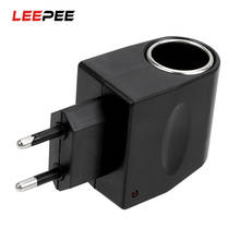 LEEPEE EU US Plug Converter AC 220V To DC 12V Auto Accessories Interior Parts Black Car Cigarette Lighter Adapter 2024 - buy cheap