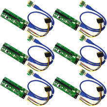 Cable de alimentación USB 3,0 PCI-E pci e Riser Express, 1X, 4x, 8x y 16x, tarjeta adaptadora SATA de 15 pines macho a 6 pines, 6 unids/set 2024 - compra barato