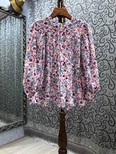 100%Cotton Women's Blouse 2021 Summer Shirt Ladies Charming Floral Print Long Sleeve Casual Loose Button Shirt Blusas Feminino 2024 - buy cheap