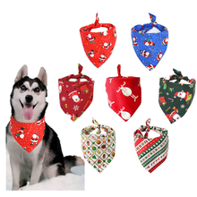 Pet Neckerchief Cat Dog Accessories Christmas Scarf Printing Bandana Bibs Scarf Collar Pet Saliva Breathable Towel 2024 - buy cheap