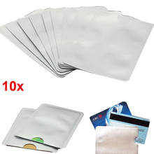 Прочные защитные презервативы для кредитных карт, 10, 9 см х 6 см, RFID блокирующий ID держатель, алюминиевая фольга, защитные держатели для карт 2024 - купить недорого