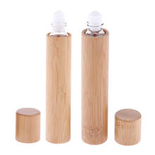 2Pcs 10ml&15ml Empty Bamboo Roll-on Bottles Glass Essential Oil Roller Bottle with Roller Ball for Perfumes and Lip Balm 2024 - buy cheap