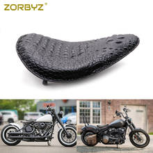 ZORBYZ Motorcycle  Black Crocodile PU Leather Solo Drive Seat For Harley Chopper Bobber Custom SX650 2024 - buy cheap